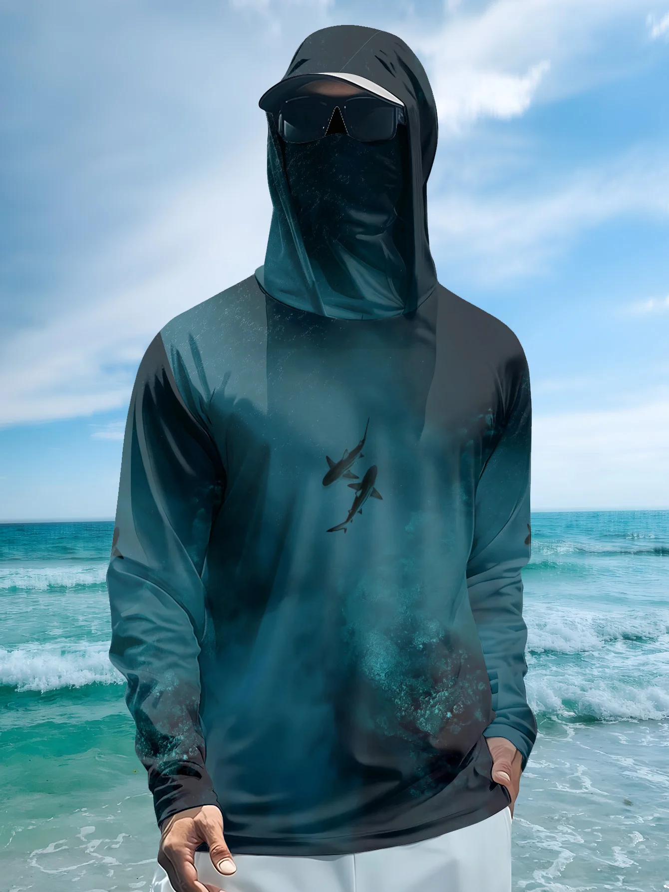Мужская рыболовная толстовка с – обзор и цена Fishing Mask Sun Protection